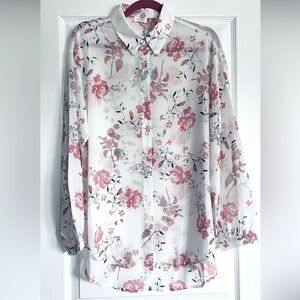 Medium semi sheer EUC blouse